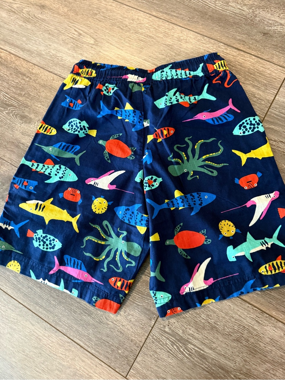 Hanna Andersson Navy Blue Ocean Creatures Swim Shorts